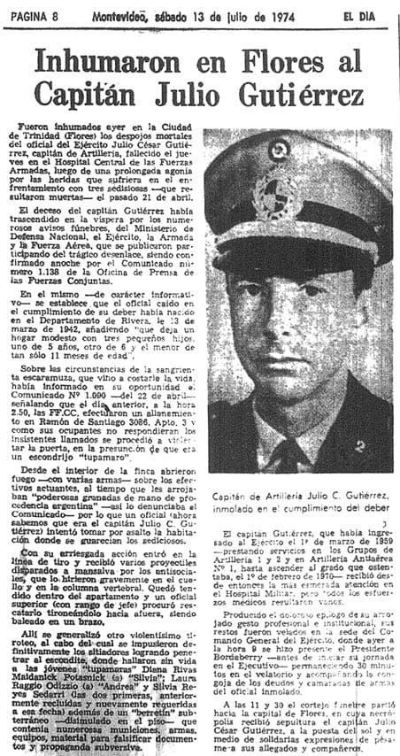 Capitán Julio Gutiérrez | Pasado Reciente